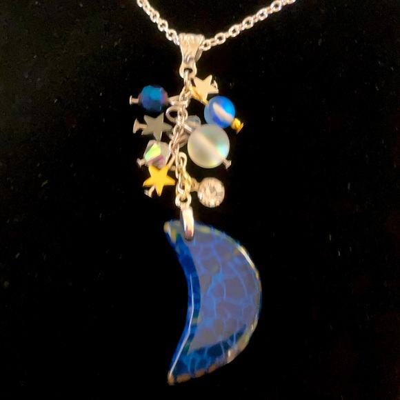 Celestial Pendant Necklace - Blue Lapis Lazuli - Picture 4 of 8